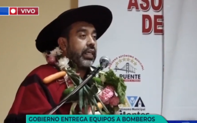 Gobierno entrega equipamiento para fortalecer el trabajo de los bomberos en Tarija