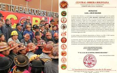 COB convoca ‘Gran Marcha’ el lunes desde El Alto contra el Decreto 5503
