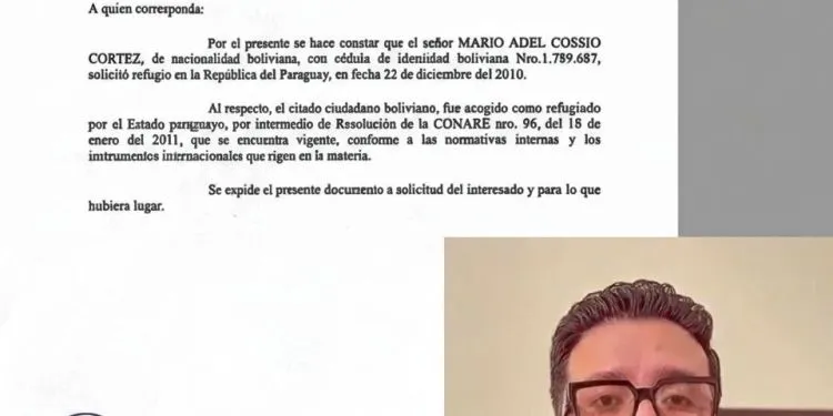 Abogado Aramayo: Mario Cossío se contradice entre sus declaraciones juradas y su refugio en Paraguay