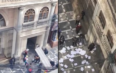 Tras llegada de marchistas, se registran saqueos, violencia y actos de vandalismo