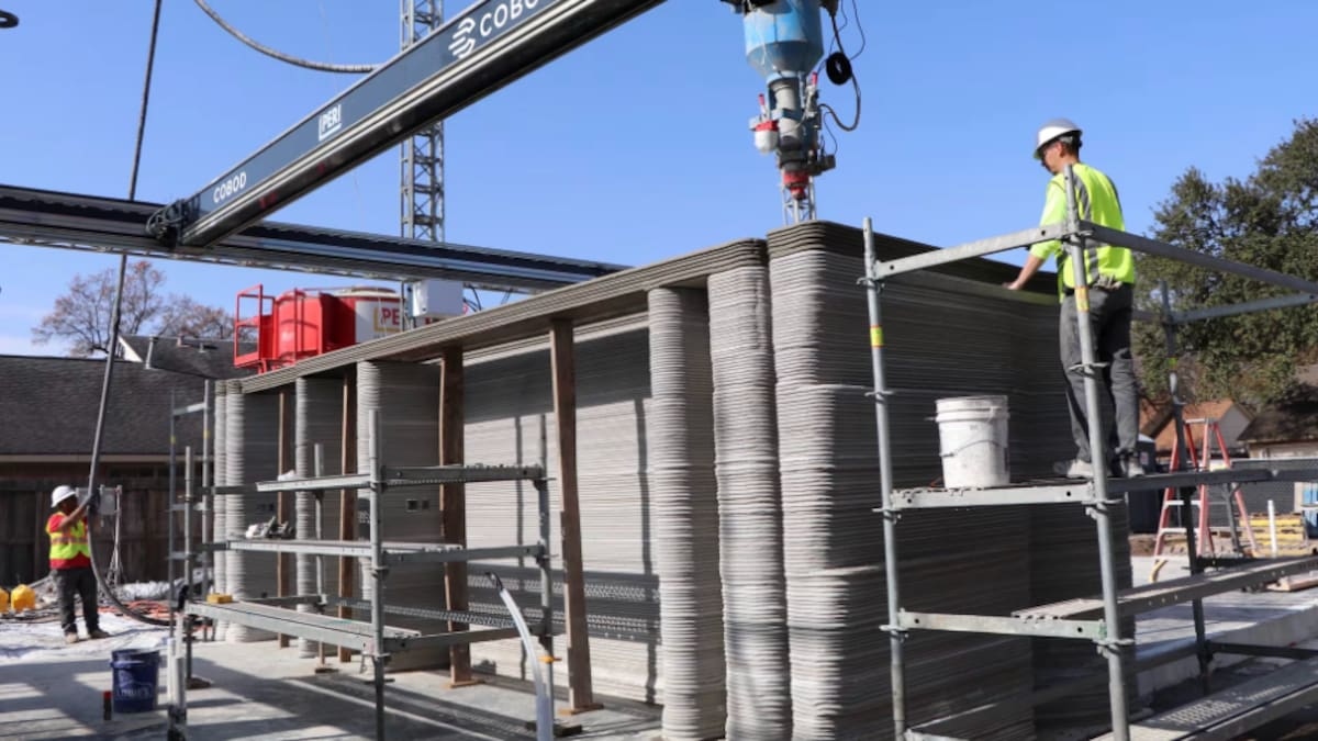 Construcción 3D en Argentina: una impresora levanta una casa de 120 m² en solo 48 horas