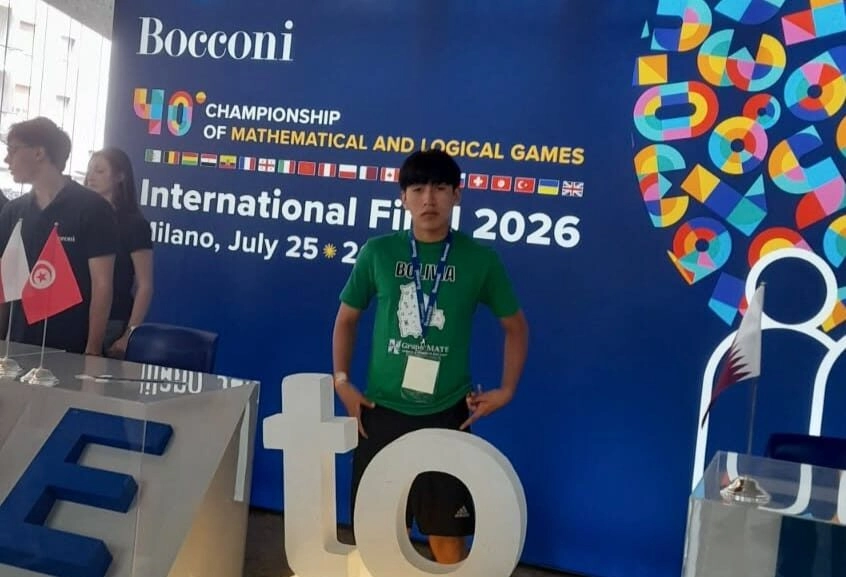 Estudiante tarijeño representa a Bolivia en campeonato internacional de matemáticas en Italia
