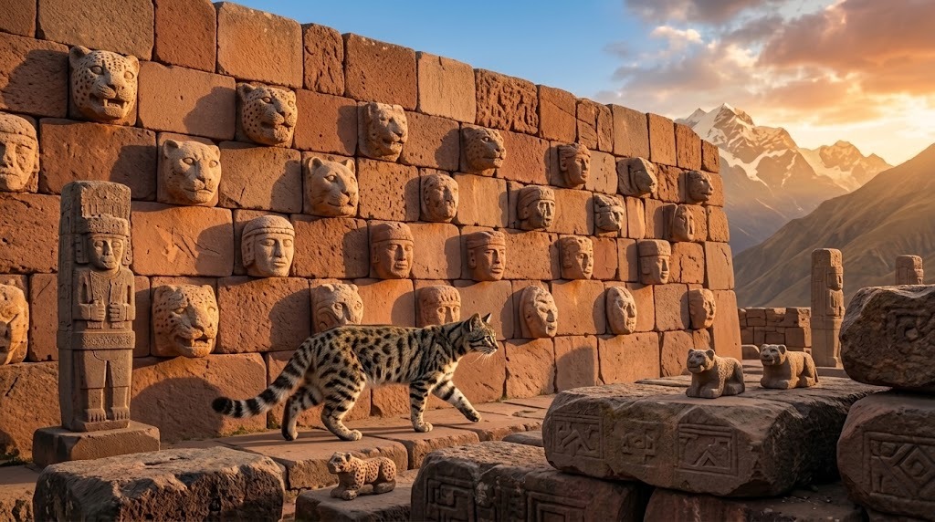 Tilcayo el gato silvestre de los Yungas que Tiwanaku inmortalizó mil años antes que la ciencia