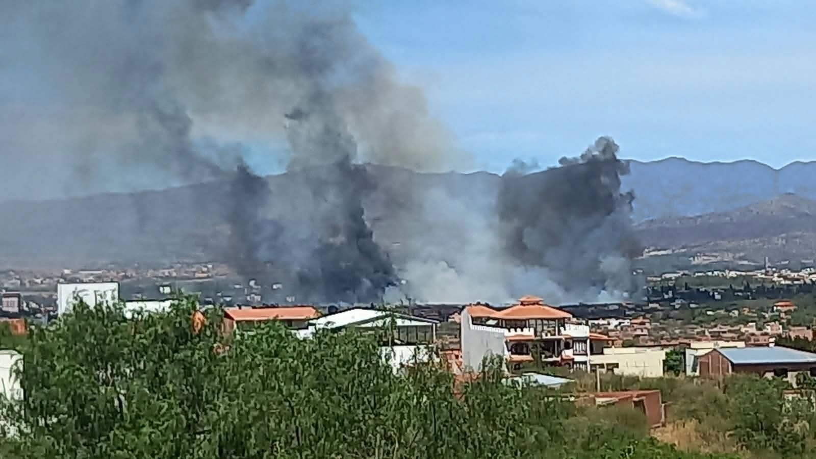 Tarija registra al menos tres incendios casi simultáneos y moviliza equipos de emergencia
